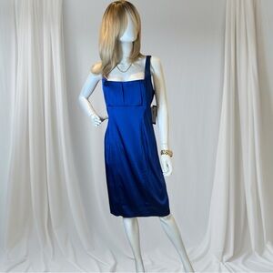 Calvin Klein Blue Sheath Midi Dress NWT